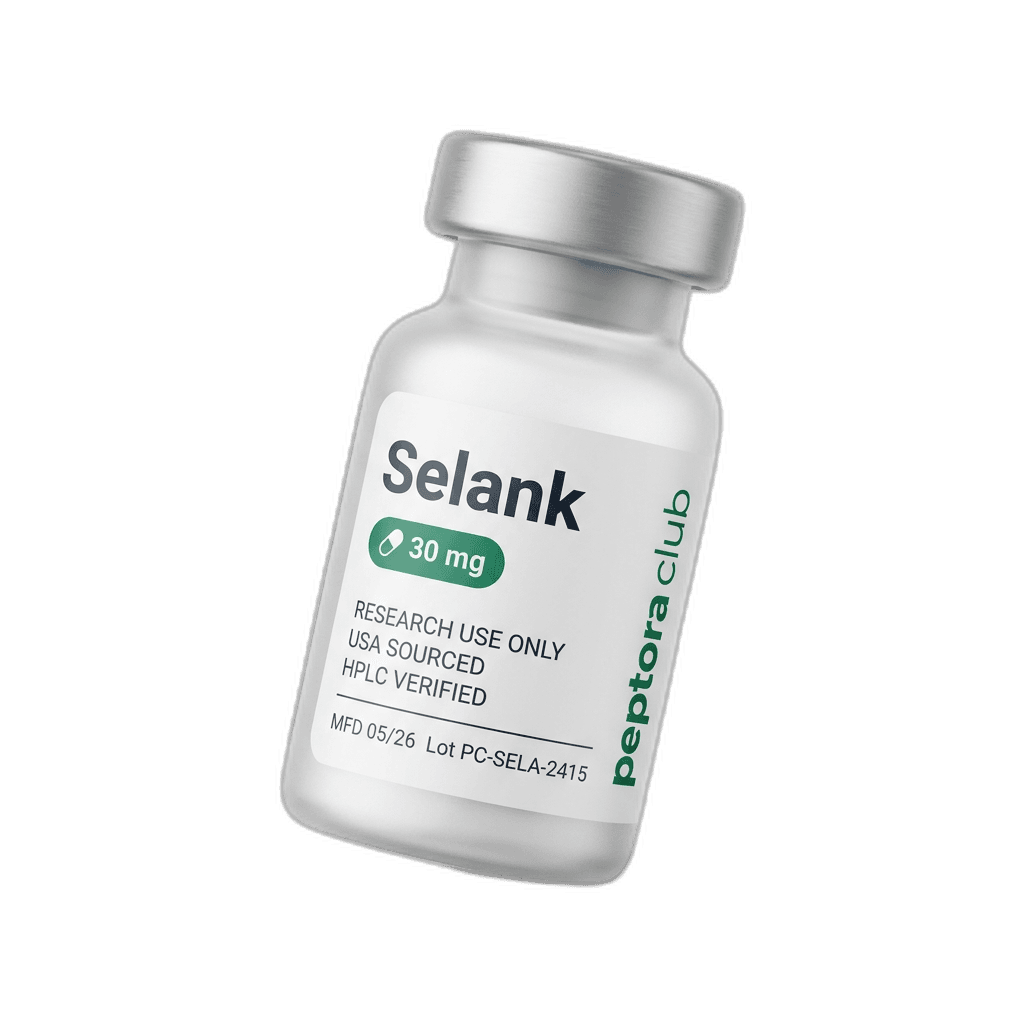 Selank research vial